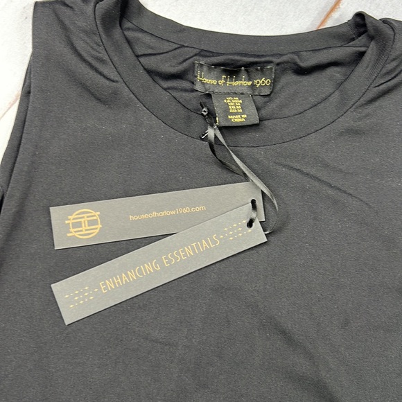 NWT House of Harlow 1960 Black Sleeveless Bodysuit, Size M – Boho Chic - Picture 2 of 6